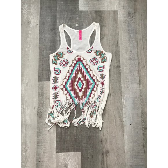Boho Racerback Top Size Small - Picture 1 of 3